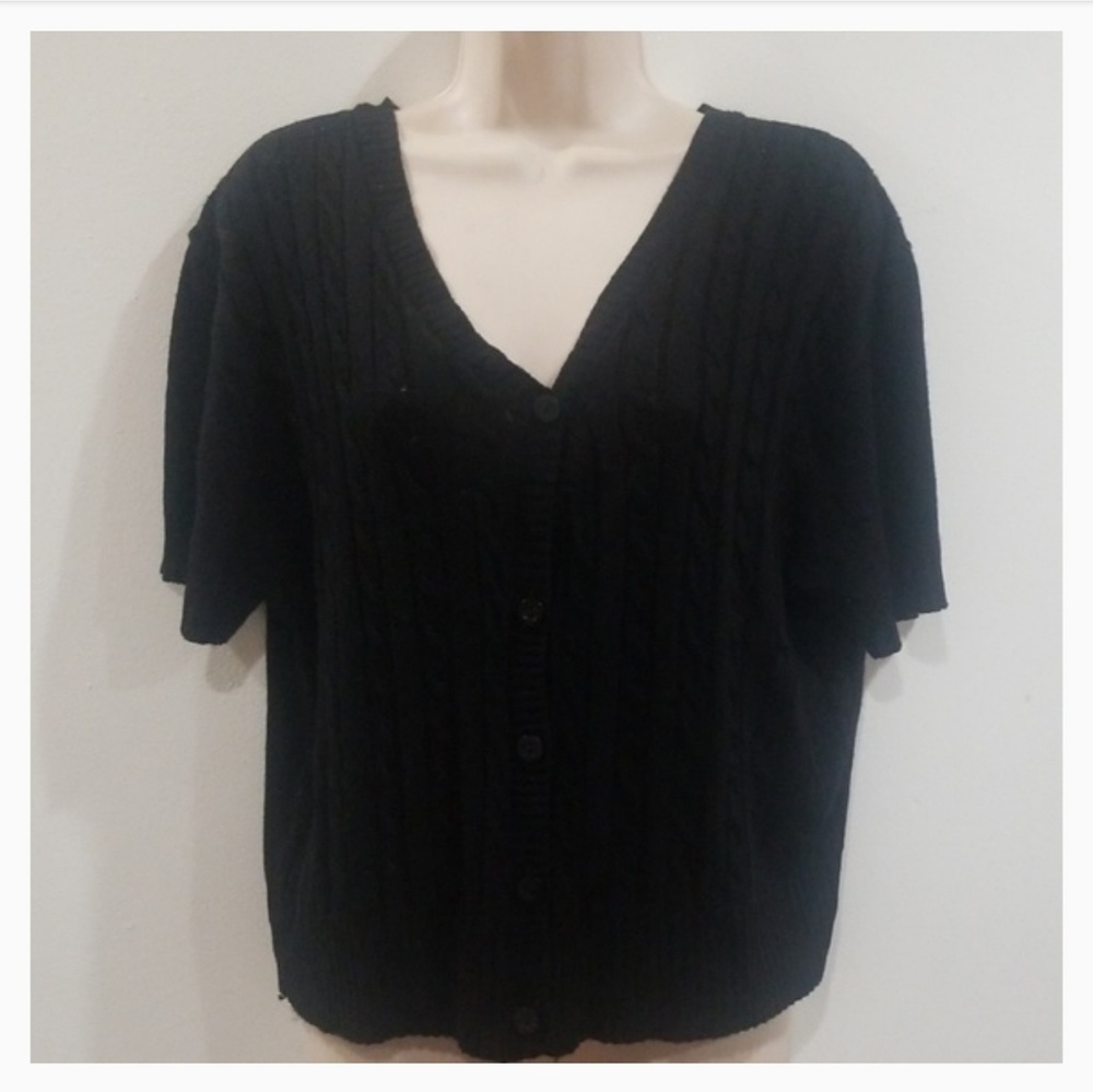 Gabriel New York women's black cable knit sweater